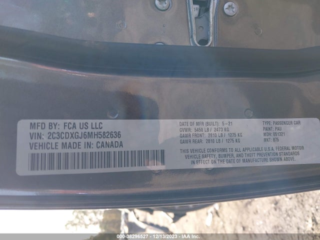 Dodge Charger Scat Pack Rwd 2021 2C3CDXGJ6MH582636 Image 9