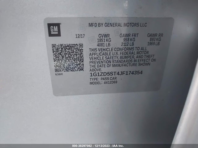 Chevrolet MALIBU LT 2018 1G1ZD5ST4JF174354 Image 9