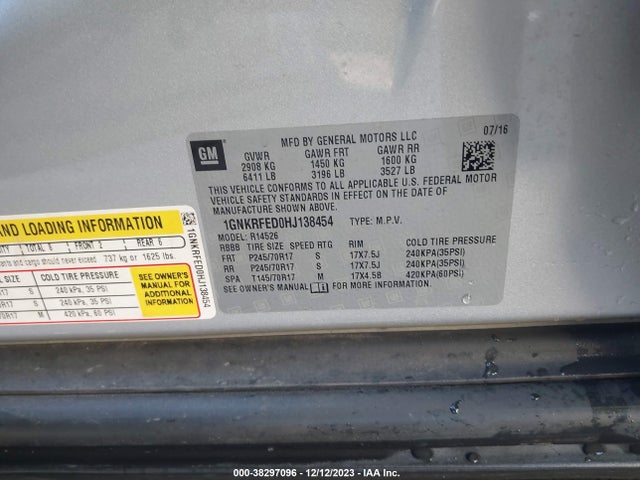 Chevrolet Traverse Ls 2017 1GNKRFED0HJ138454 Image 9