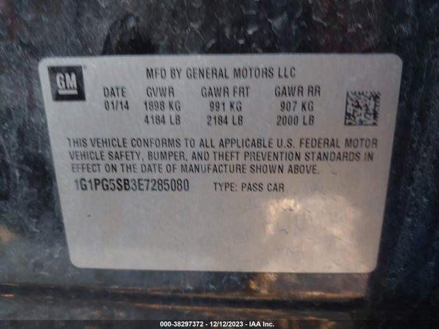 Chevrolet CRUZE LTZ 2014 1G1PG5SB3E7285080 Image 9
