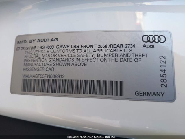 2023 AUDI A5 CABRIOLET WAU4AGF55PN008812 Photo 8