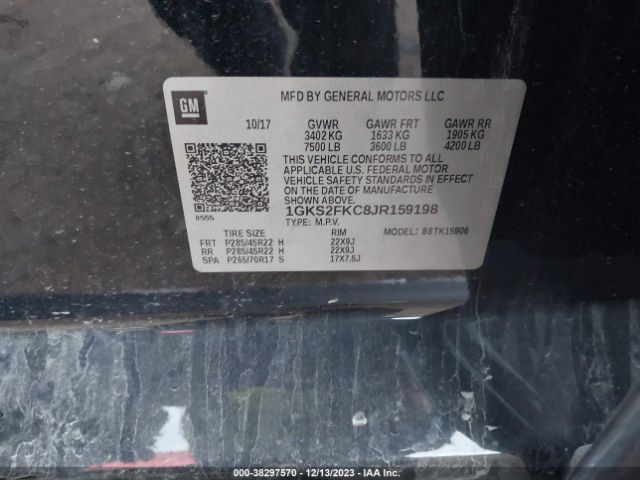 1GKS2FKC8JR159198 GMC Yukon Xl Sle