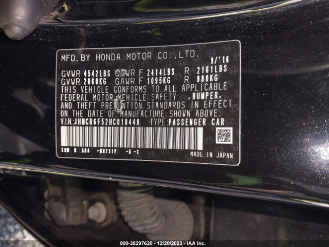 JHMCR6F52HC010448 Honda Accord Hybrid Ex-l