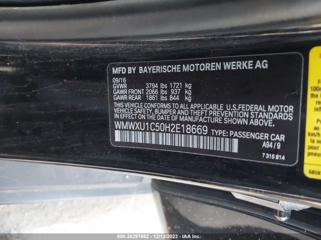 2017 MINI HARDTOP WMWXU1C50H2E18669 Photo 8