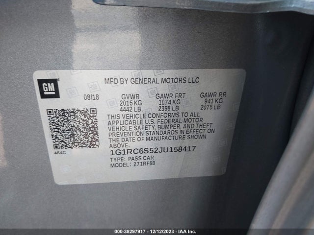 Chevrolet VOLT LT 2018 1G1RC6S52JU158417 Image 9