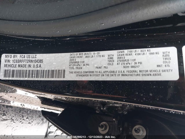 RAM 1500 Lone Star  4x4 5'7 Box 2024 1C6SRFFT2RN104385 Image 9