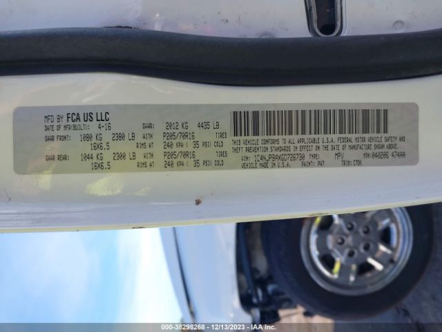 1C4NJPBAXGD726730 Jeep Patriot Sport