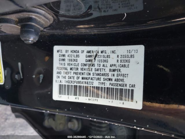 1HGCR2F89EA068232 Honda Accord Ex-l