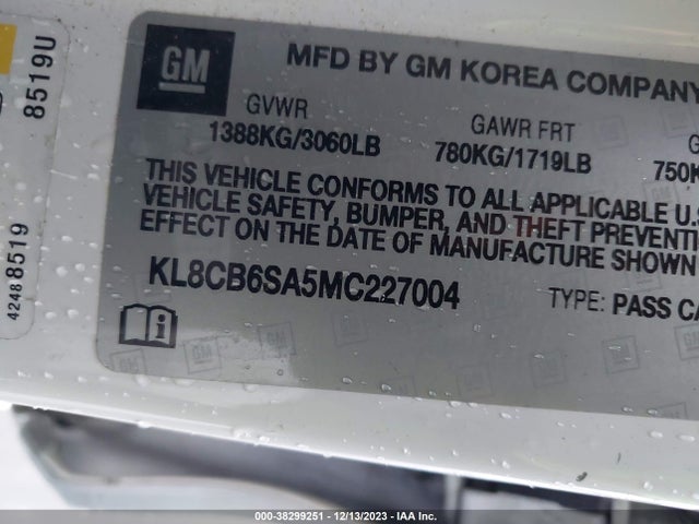 Chevrolet Spark Fwd Ls Automatic 2021 KL8CB6SA5MC227004 Image 9