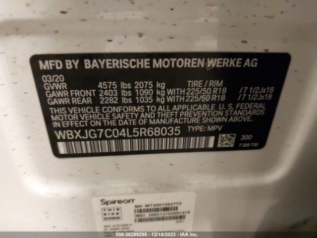 WBXJG7C04L5R68035 BMW X1 Sdrive28i