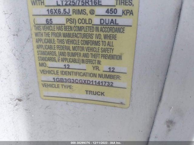 2013 CHEVROLET EXPRESS CUTAWAY 1GB3G3CGXD1141732 Photo 8