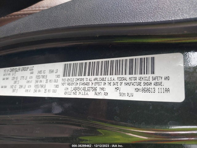 2011 JEEP WRANGLER UNLIMITED SAHARA VIN: 1J4BA5H14BL627506