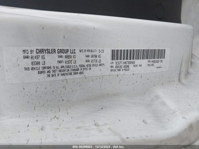 2013 FIAT 500C 3C3CFFJH0DT693426 Photo 8