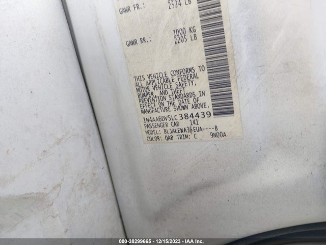 Nissan Maxima Sl Xtronic Cvt 2020 1N4AA6DV5LC384439 Image 9