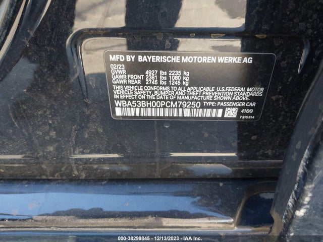 BMW 530I 2023 WBA53BH00PCM79250 Image 9