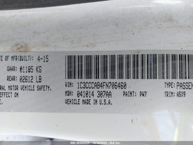Chrysler 200 Limited 2015 1C3CCCAB4FN706460 Image 9