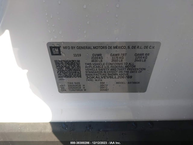 GMC Terrain Awd Slt 2020 3GKALVEV6LL206769 Image 9