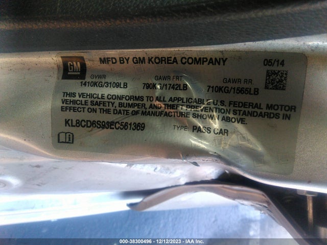 Chevrolet Spark 1lt Auto 2014 KL8CD6S93EC561369 Image 9