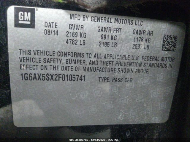 1G6AX5SX2F0105741 Cadillac CTS LUXURY