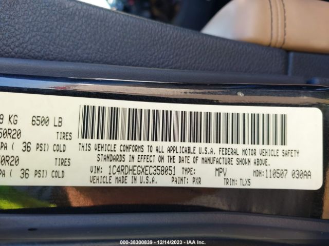 1C4RDHEGXEC358051 Dodge Durango Citadel