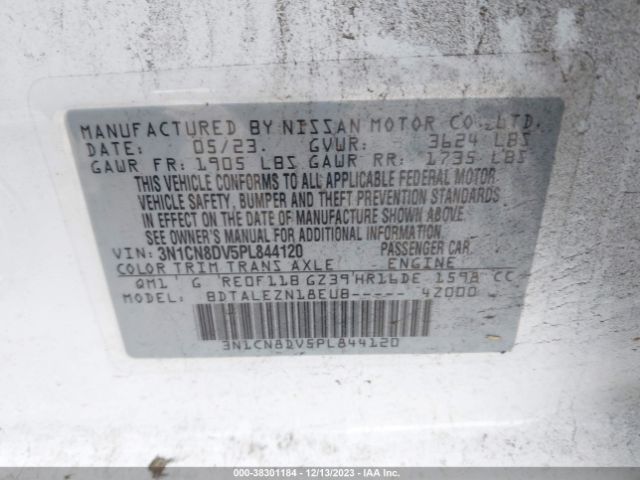 3N1CN8DV5PL844120 Nissan Versa 1.6 S Xtronic Cvt