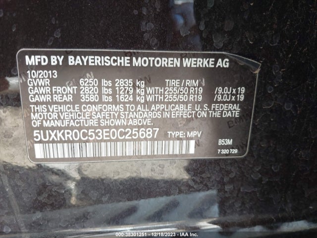 BMW X5 Xdrive35i 2014 5UXKR0C53E0C25687 Image 9
