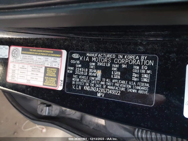 KIA Soul 2016 KNDJN2A2XG7349122 Image 9