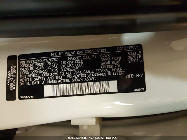 YV4102RK4M1876782 Volvo Xc60 T5 Momentum