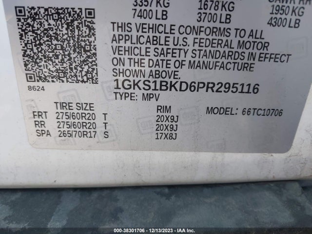 GMC Yukon 2wd Slt 2023 1GKS1BKD6PR295116 Image 9