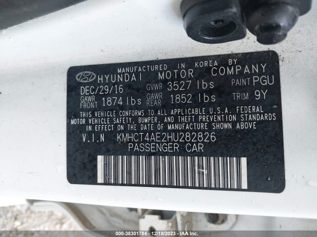 Hyundai Accent Value Edition 2017 KMHCT4AE2HU282826 Image 9