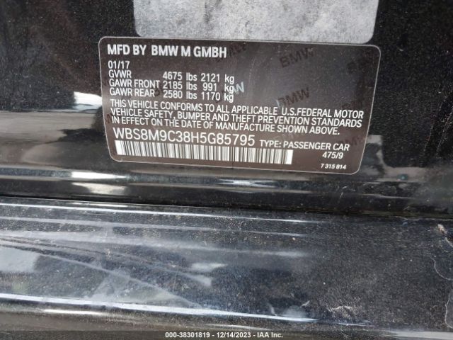 WBS8M9C38H5G85795 BMW M3