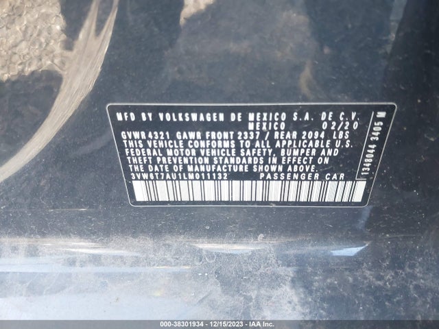 3VW6T7AU1LM011132 Volkswagen Golf Gti 2.0t Autobahn/2.0t S/2.0t Se