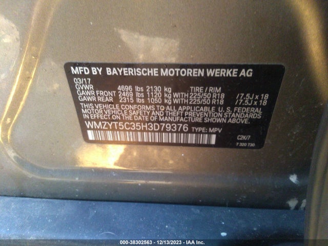 2017 MINI COUNTRYMAN WMZYT5C35H3D79376 Photo 8