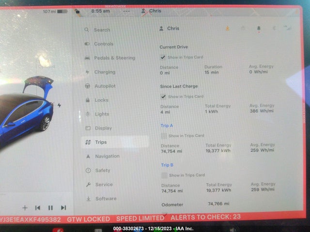 Tesla Model 3 Long Range/mid Range/standard Range/standard Range Plus 2019 5YJ3E1EAXKF495382 Image 7