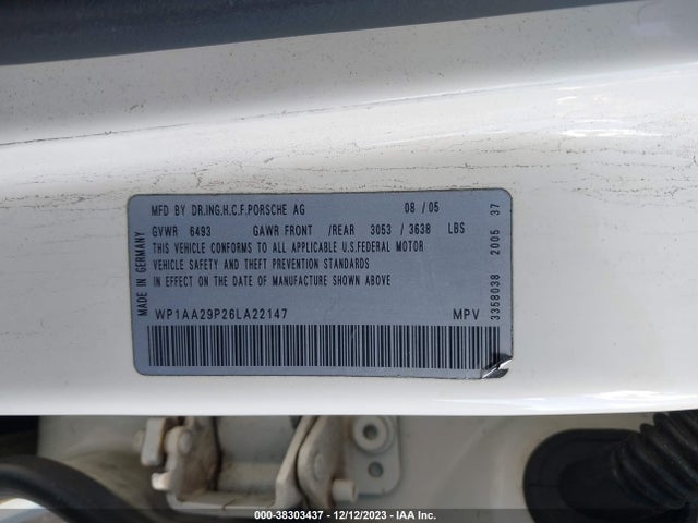 2006 PORSCHE CAYENNE WP1AA29P26LA22147 Photo 8