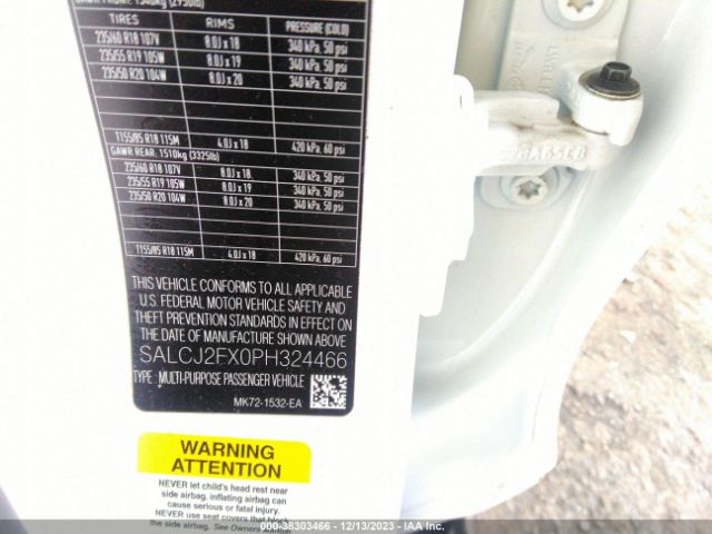 SALCJ2FX0PH324466 Land Rover Discovery Sport S
