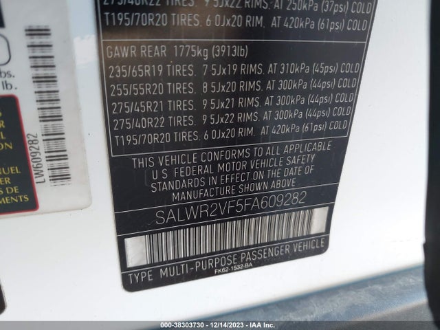 Landau Boat Co Range Rover Sport 2015 SALWR2VF5FA609282 Image 64
