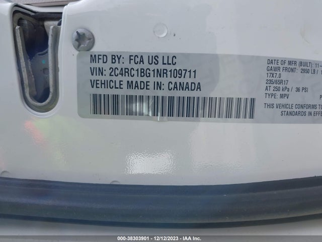 Chrysler Pacifica Touring L 2022 2C4RC1BG1NR109711 Image 9