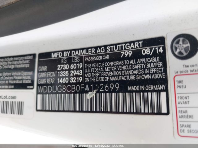 WDDUG8CB0FA112699 Mercedes-Benz S 550