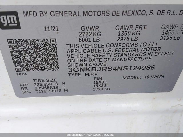 Chevrolet Blazer Awd 3lt 2022 3GNKBJRS4NS124986 Image 9