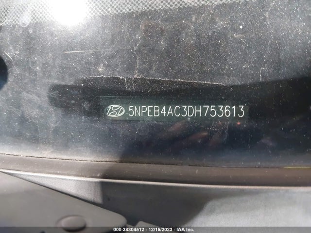2013 HYUNDAI SONATA GLS VIN: 5NPEB4AC3DH753613