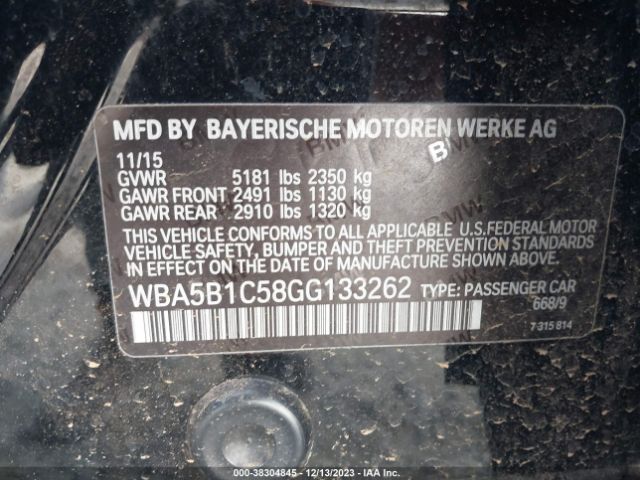 WBA5B1C58GG133262 BMW 535i