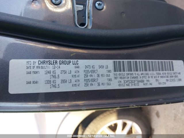 3C4PDCBG3FT604880 Dodge Journey Sxt