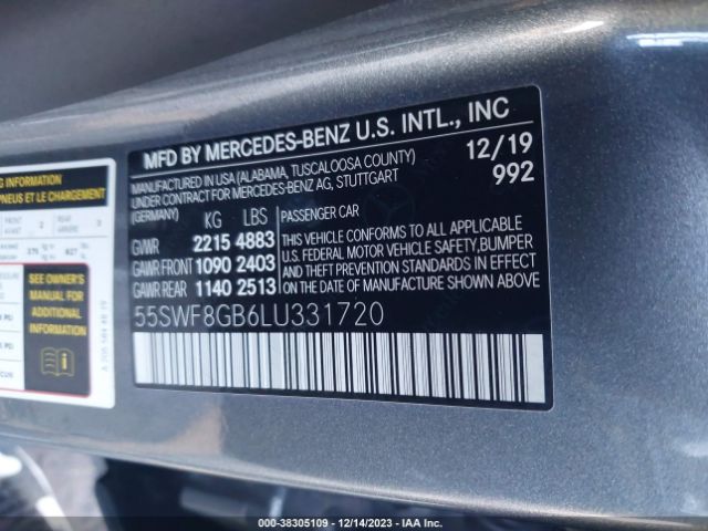 55SWF8GB6LU331720 Mercedes-Benz Amg C 63