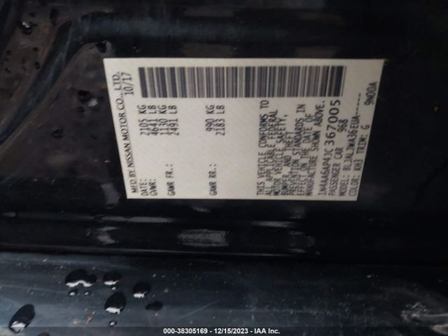 1N4AA6AP4JC367005 Nissan Maxima 3.5 Sv