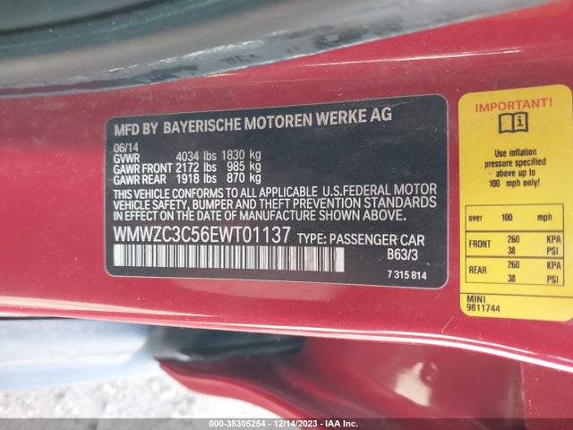 2014 MINI COUNTRYMAN WMWZC3C56EWT01137 Photo 8