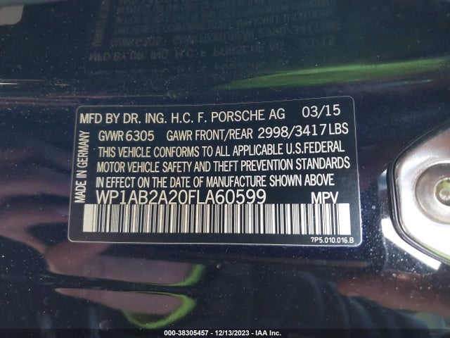 2015 PORSCHE CAYENNE WP1AB2A20FLA60599 Photo 8