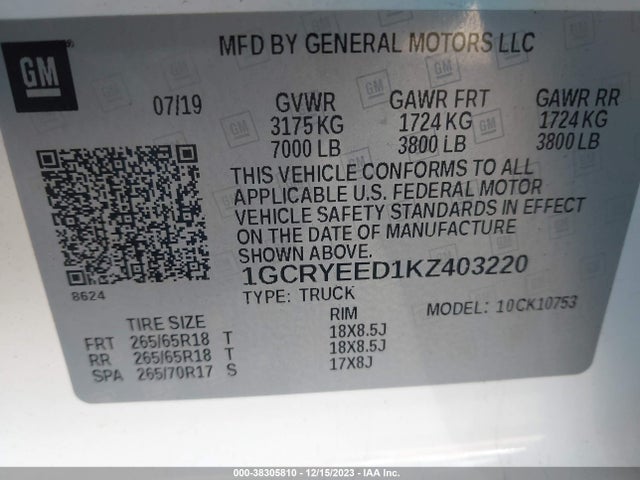 Chevrolet Silverado 1500 Rst 2019 1GCRYEED1KZ403220 Image 9