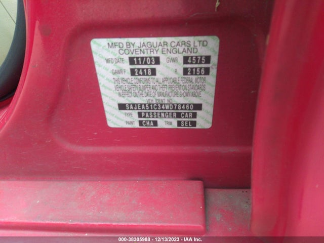 2004 JAGUAR X-TYPE SAJEA51C34WD78460 Photo 8