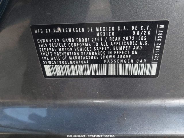 3VWC57BUXLM081644 Volkswagen Jetta 1.4t R-line/1.4t S/1.4t Se